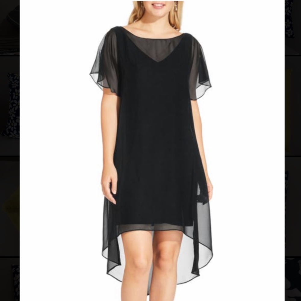 Chiffon Black Cocktail Dress | Brand New with Tags | Never Worn